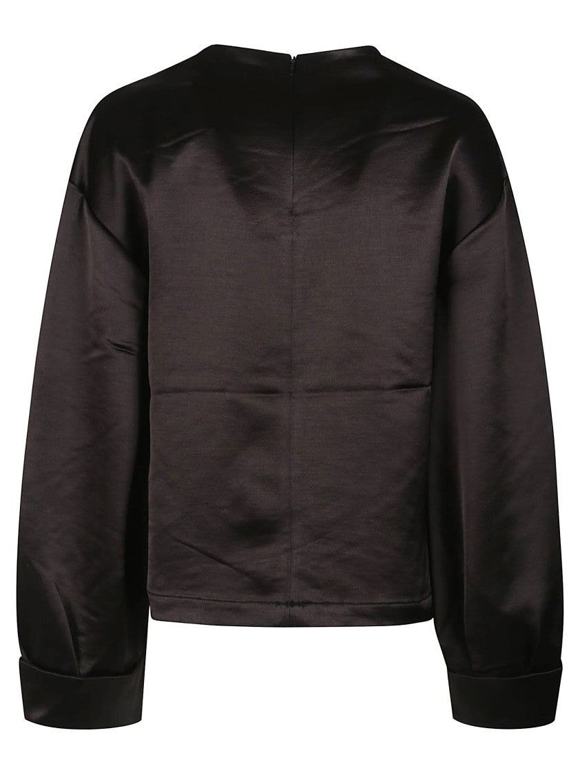 J. W. Anderson Twisted Sleeve Triacetate Blend Blouse