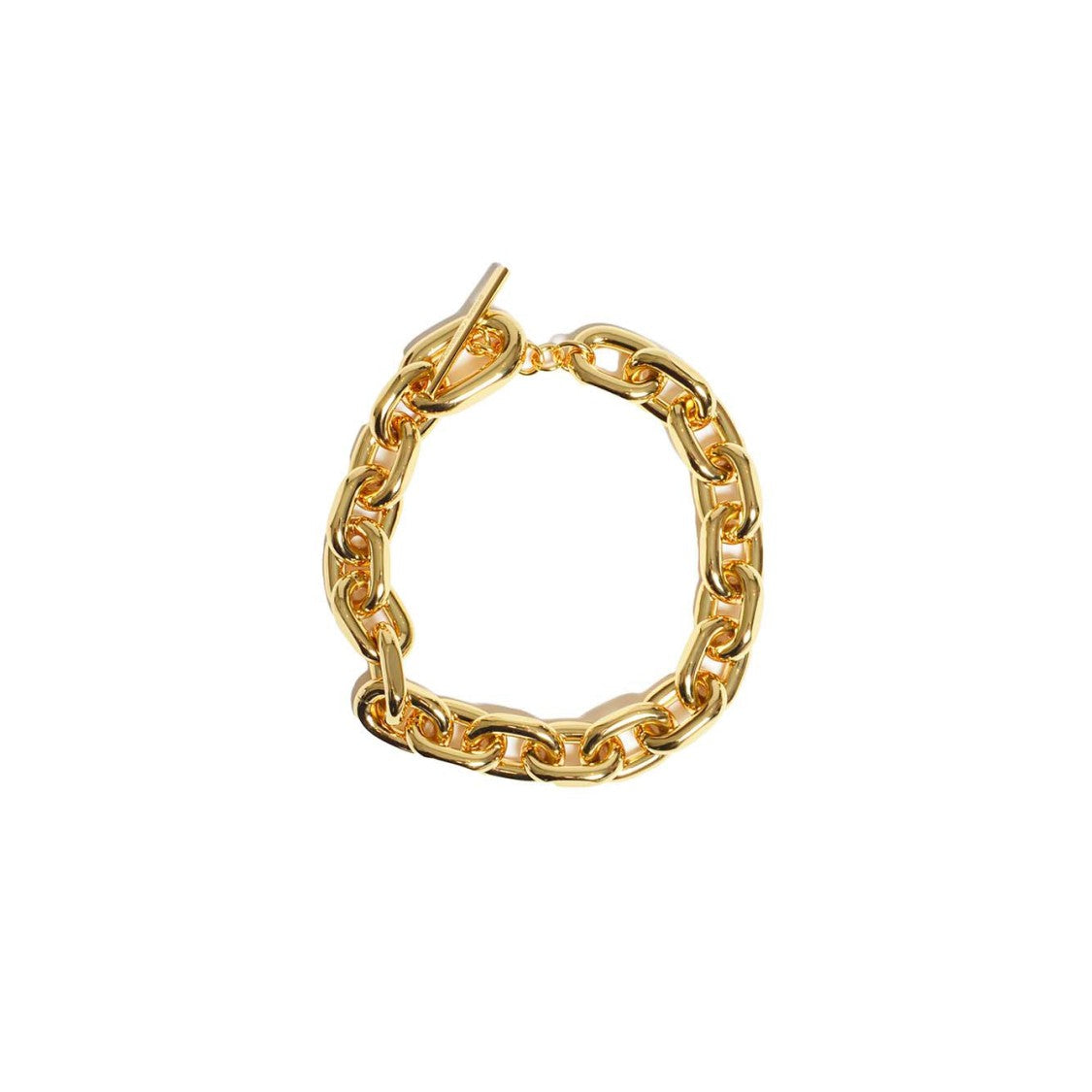 Rabanne Gold Metal Chain Necklace