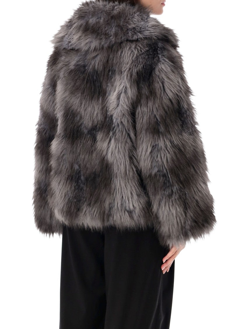 Sword Jacket Eco Martora Plush Wide-Collar Faux Fur Jacket
