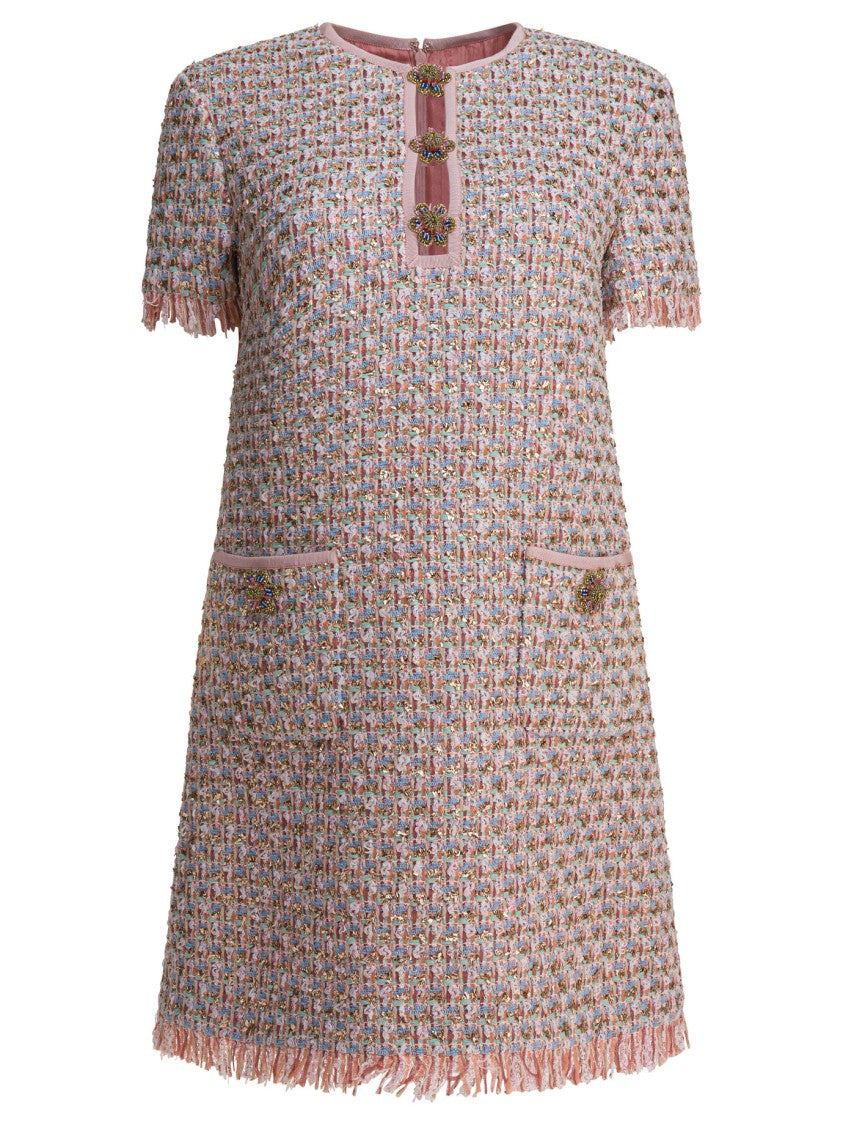 Valentino Textured Tweed Mini Dress