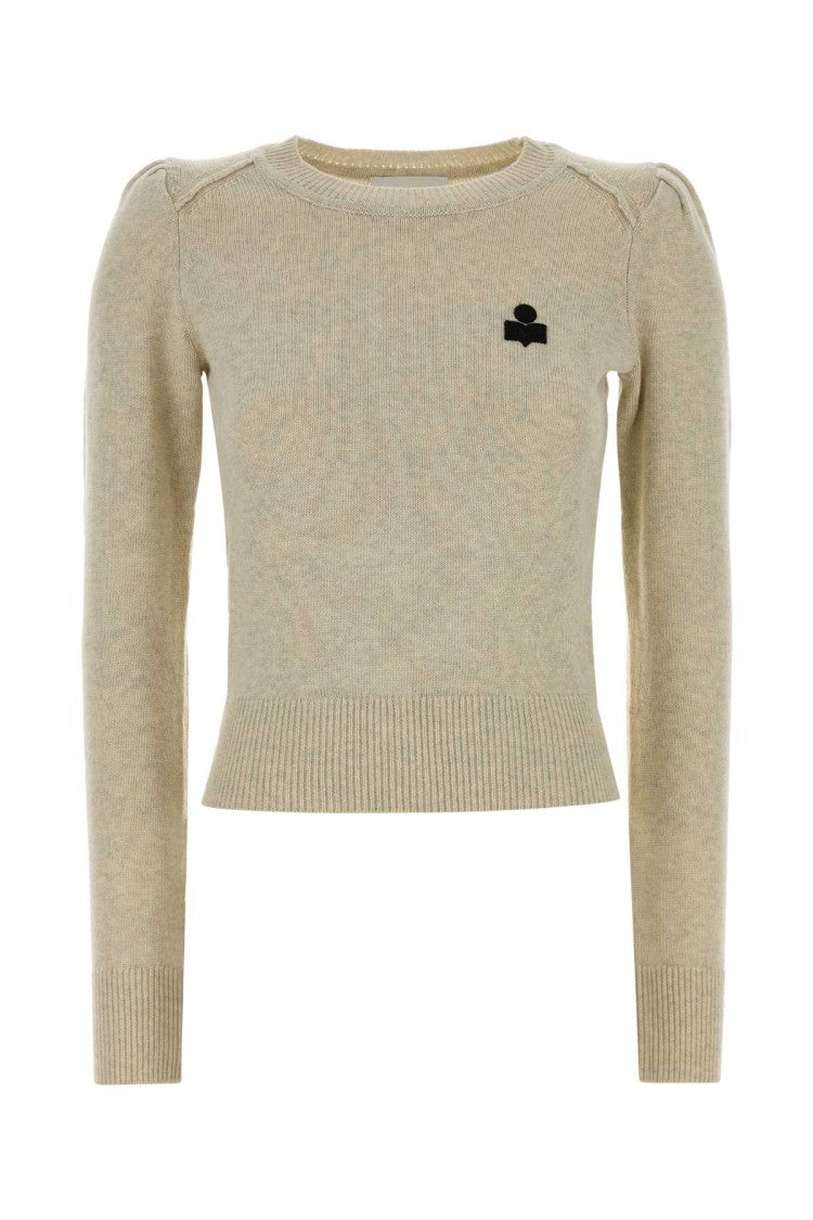Isabel Marant Étoile Melange Cream Cotton Blend Abelle Sweater