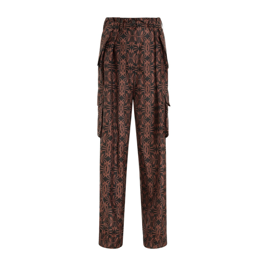 Dries Van Noten Polkar Black Silk Pants
