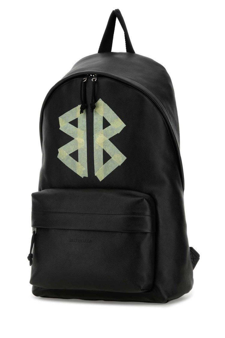 Balenciaga Black Leather Explorer Backpack