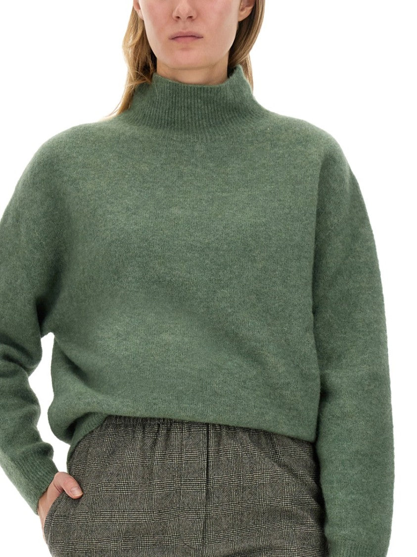 Alysi Relaxed-Fit Turtleneck Sweater With Dropped Shoulders