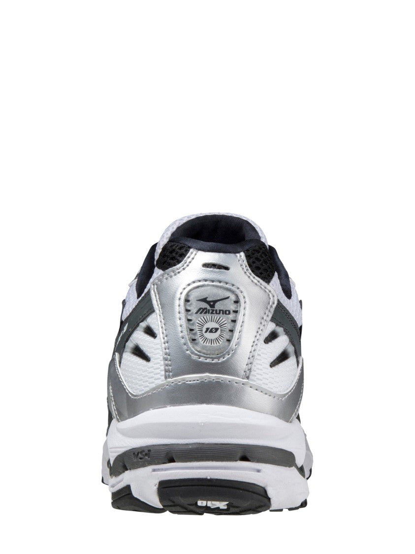 Mizuno Silver Panelled Mesh Sneakers