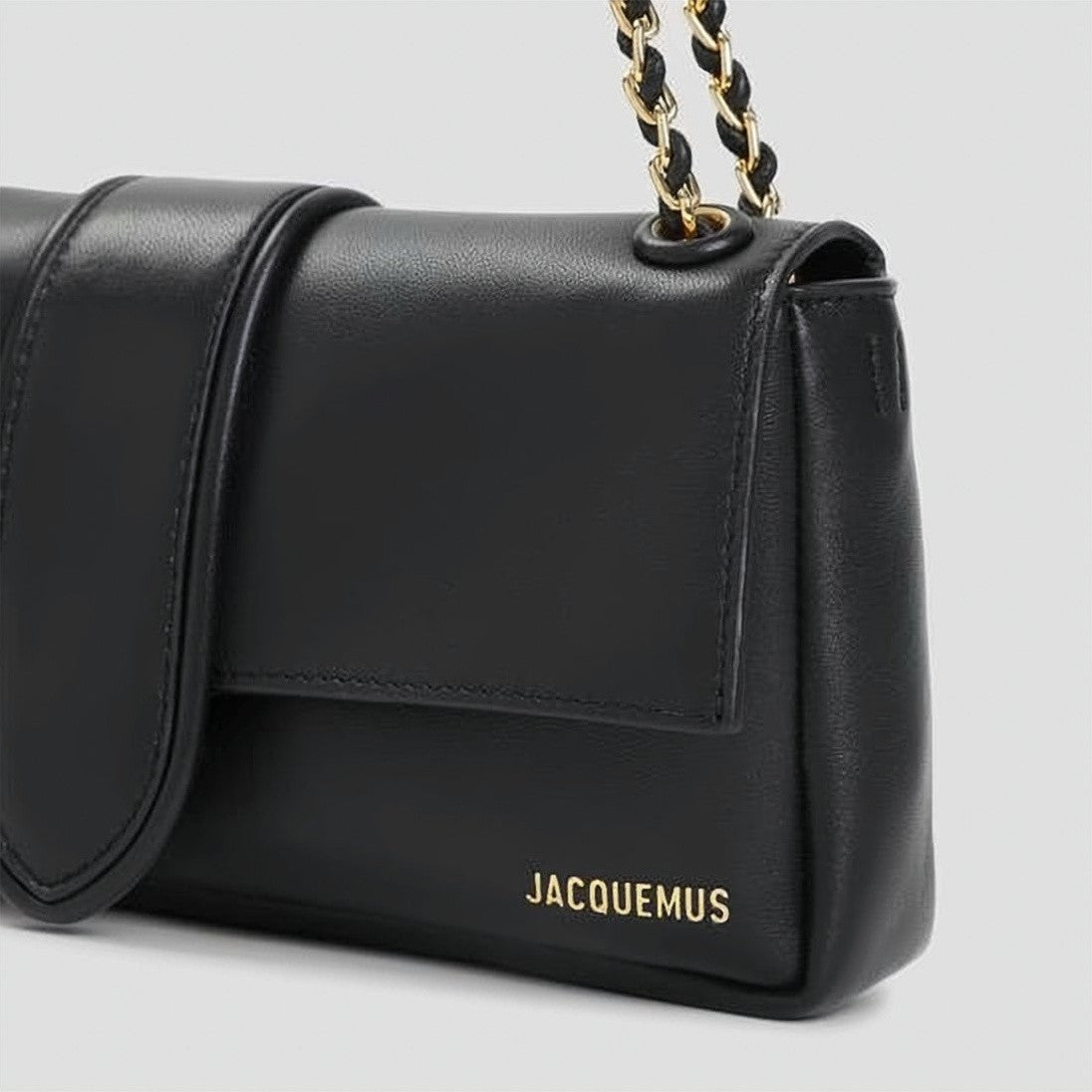 Jacquemus Rectangular Lambskin Shoulder Bag With Chain Strap