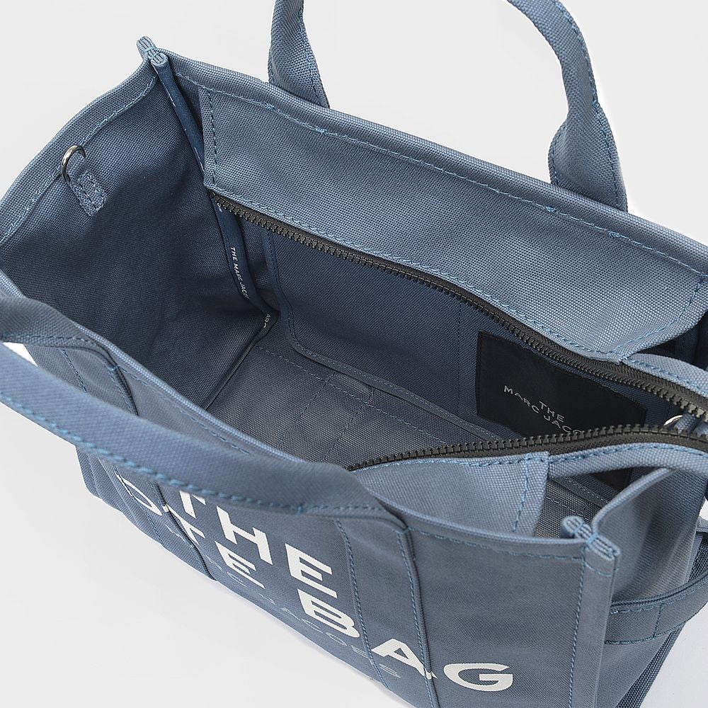 Marc Jacobs Medium Traveler Tote Bag In Blue Shadow Cotton