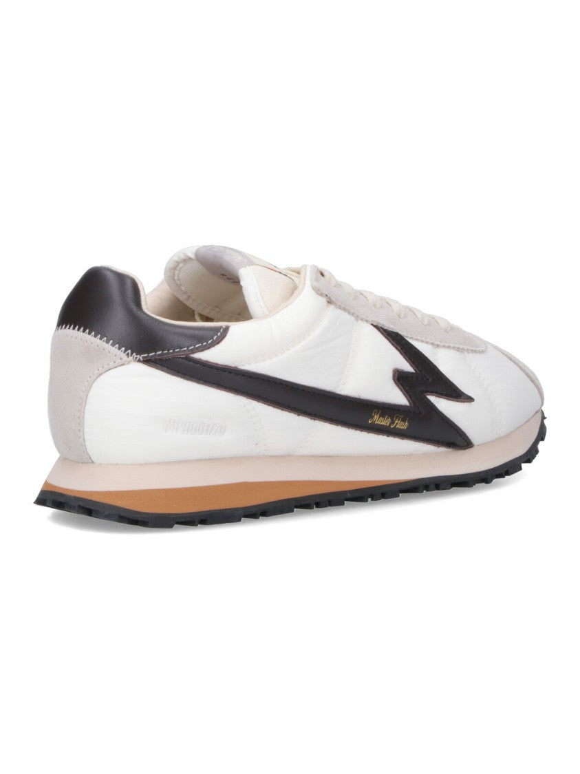 Master Of Arts Low-Profile Sneakers With Black Lightning Bolt Accents