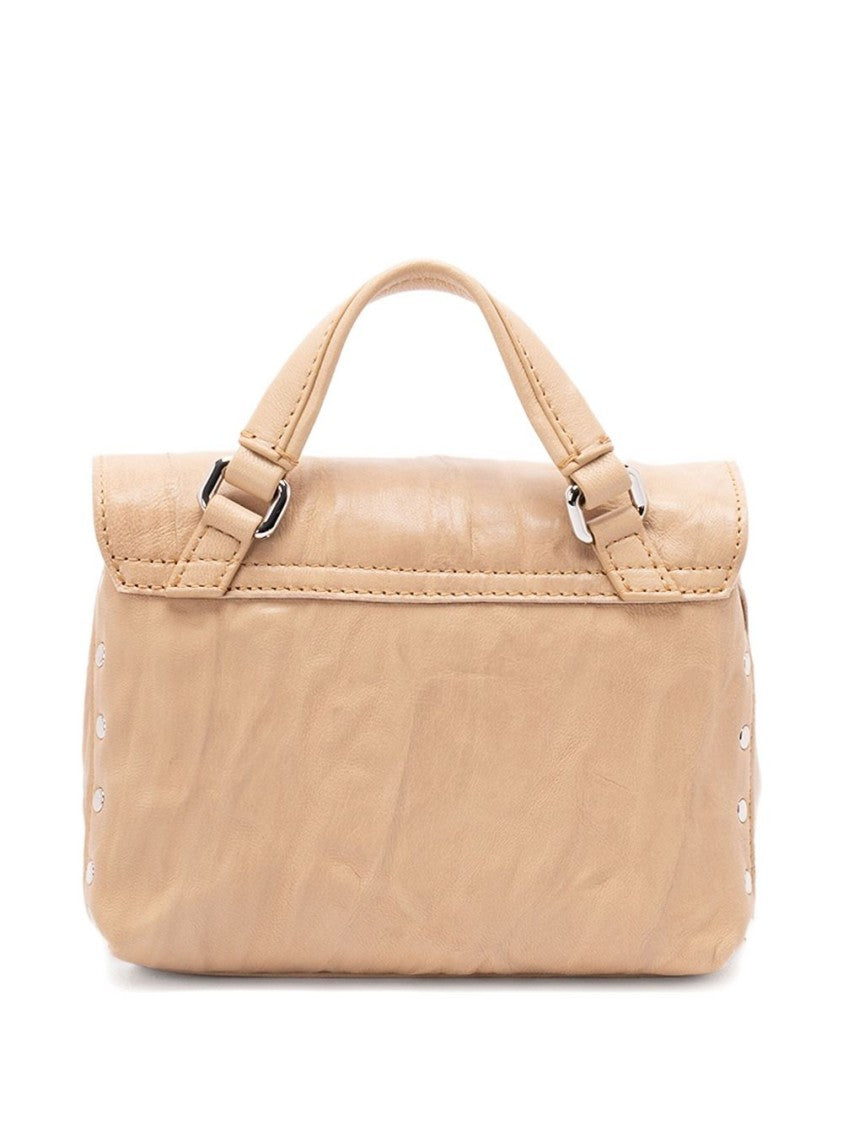 Zanellato Structured Beige Lamb Leather Shoulder Bag