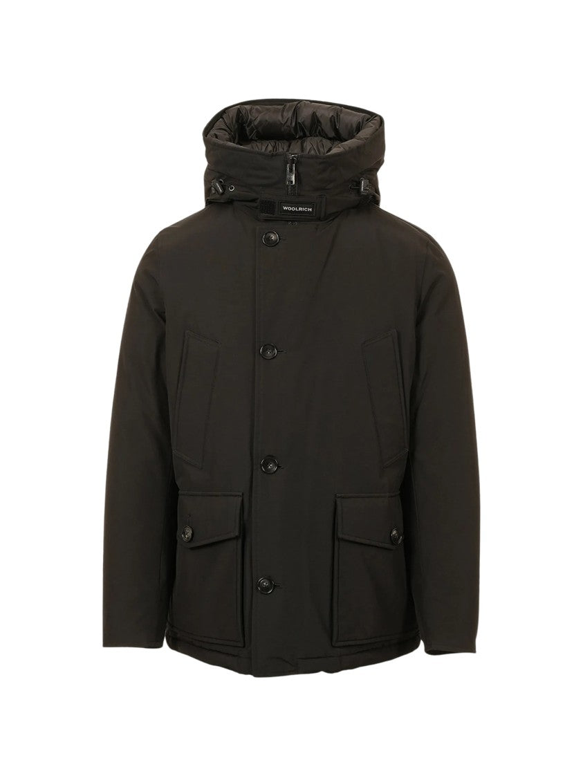 Woolrich Black Arctic Cotton Anorak