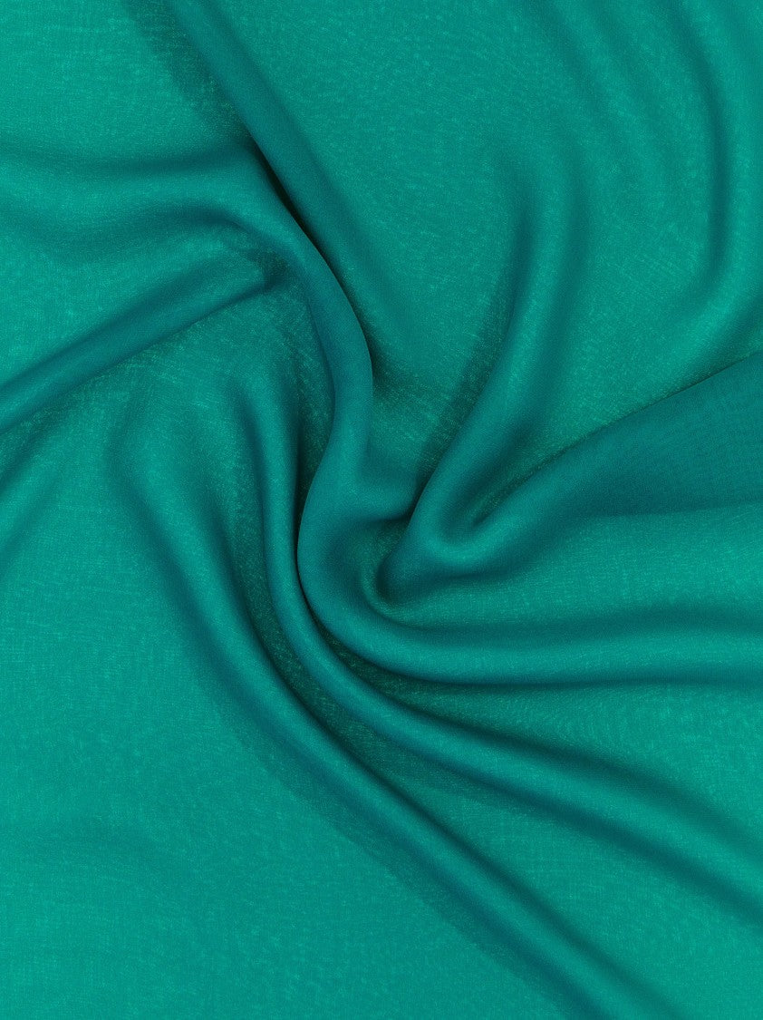 Alberta Ferretti Green Silk Stole Crafted In Italy