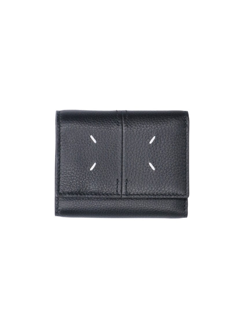 Maison Margiela Black Four Stitches Leather Wallet