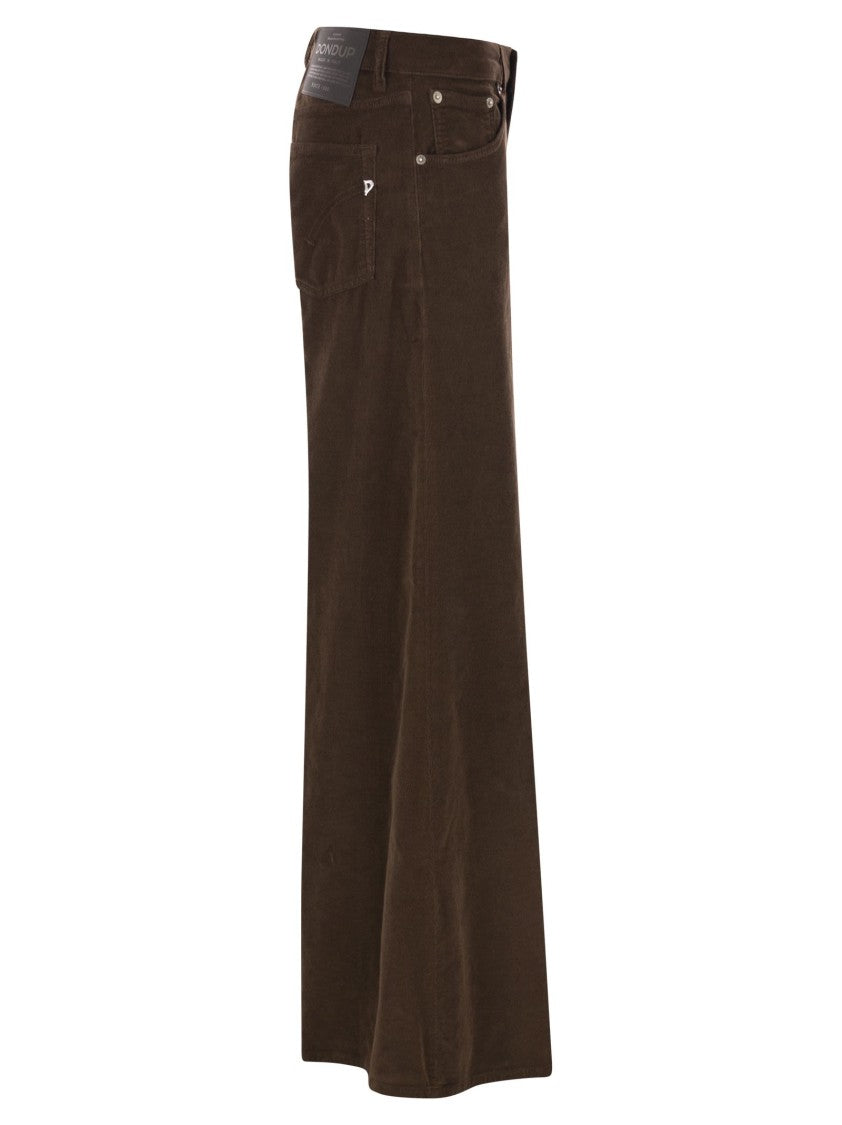 Dondup Marlen - Wide-Leg Velvet Trousers