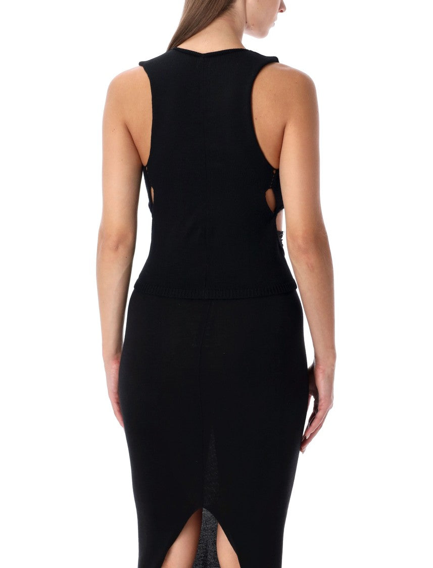 Rick Owens Tanja Cut Out Wool Top