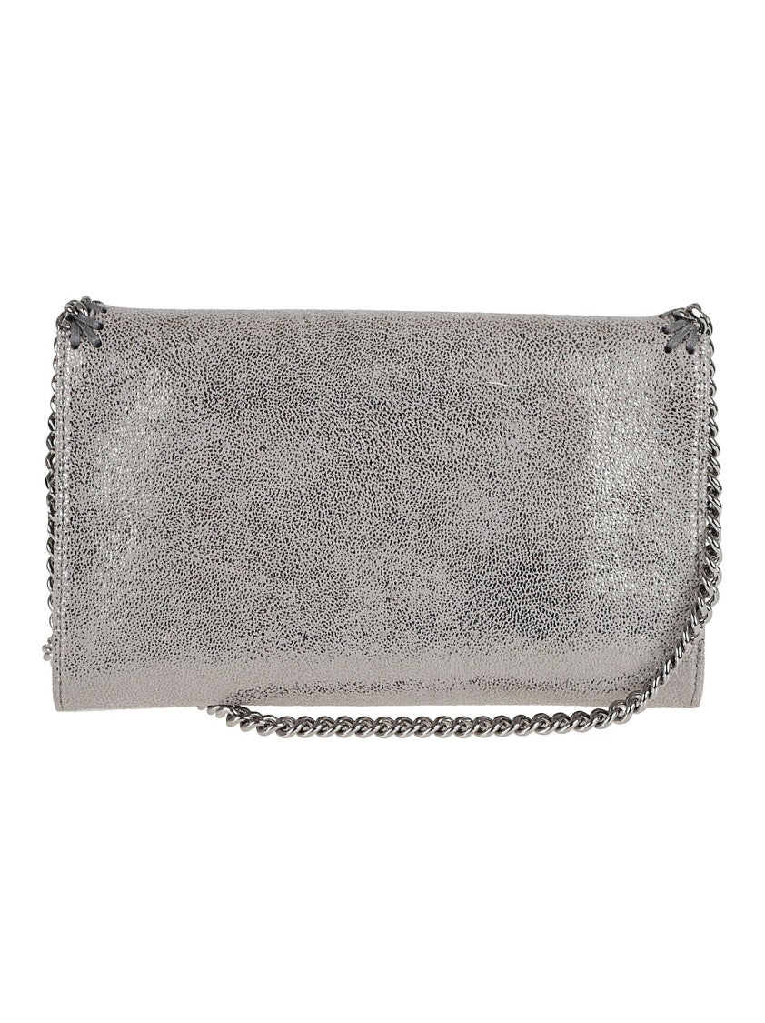 Stella Mccartney Textured Silver Crossbody Bag