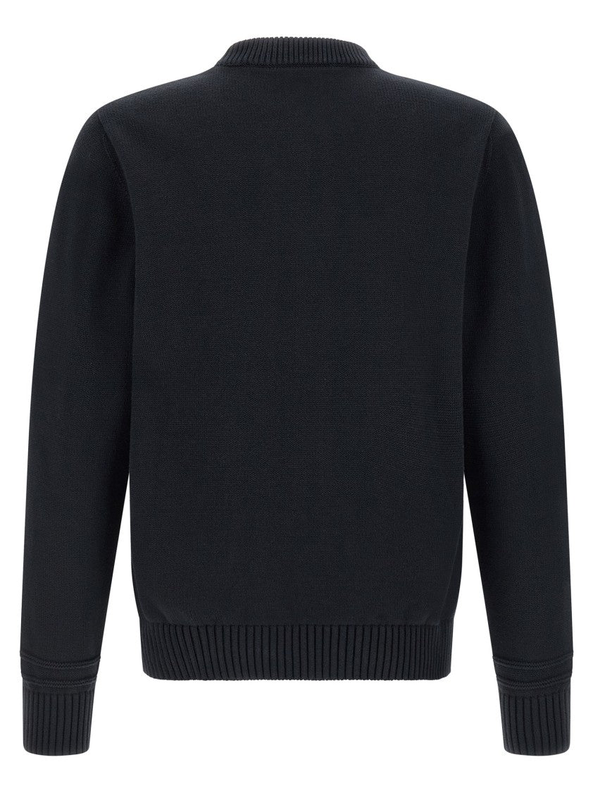 Gucci Textured Intarsia Knit Sweater With Ribbed Cuffs