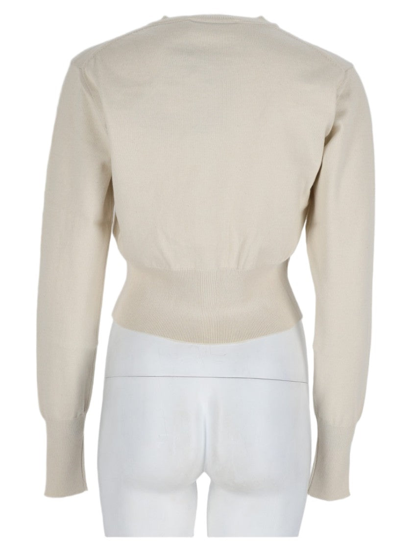 Vivienne Westwood White Buttoned Emblem Cotton-Blend Cardigan