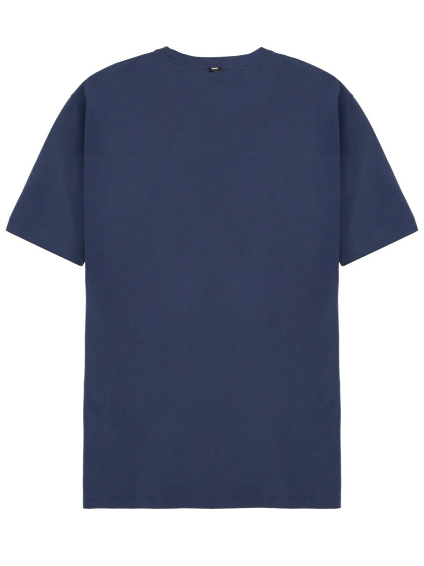 Herno Plain White Cotton Crewneck T-Shirt