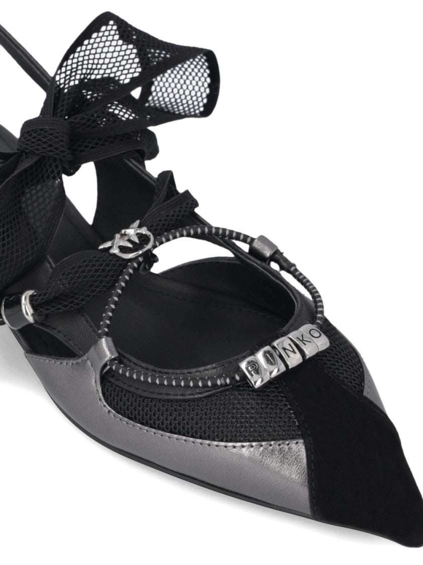 Pinko Pointed Toe Ballerinas With Slingback Strap