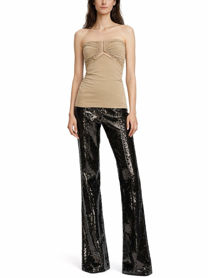 Rick Owens Alannah Prong Ruched Bustier Top