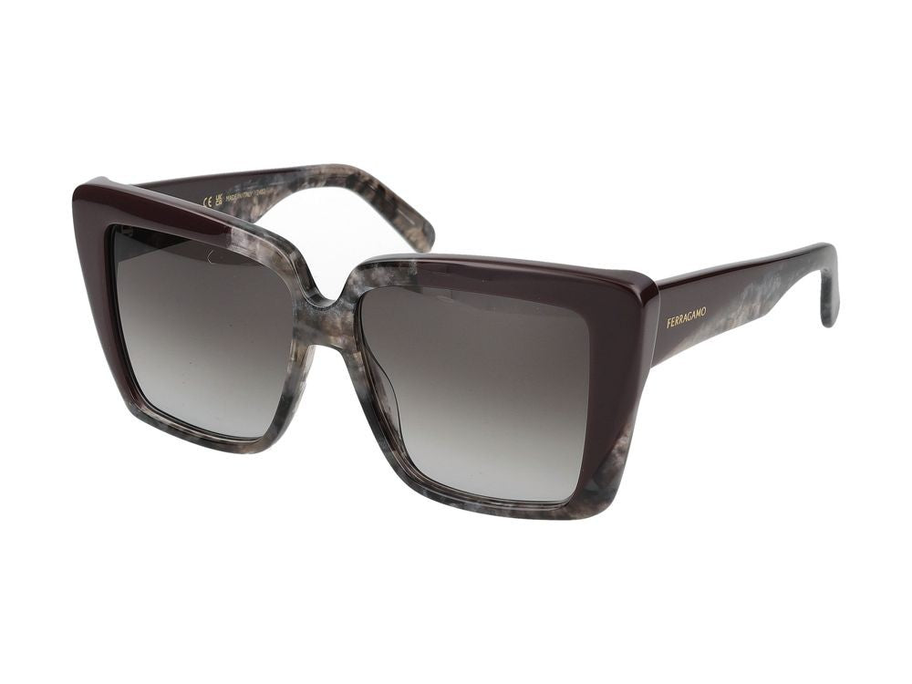 Salvatore Ferragamo Sunglasses Salvatore Ferragamo Sf1060sn 021 Grey Marble/Bordeaux 55/14/140
