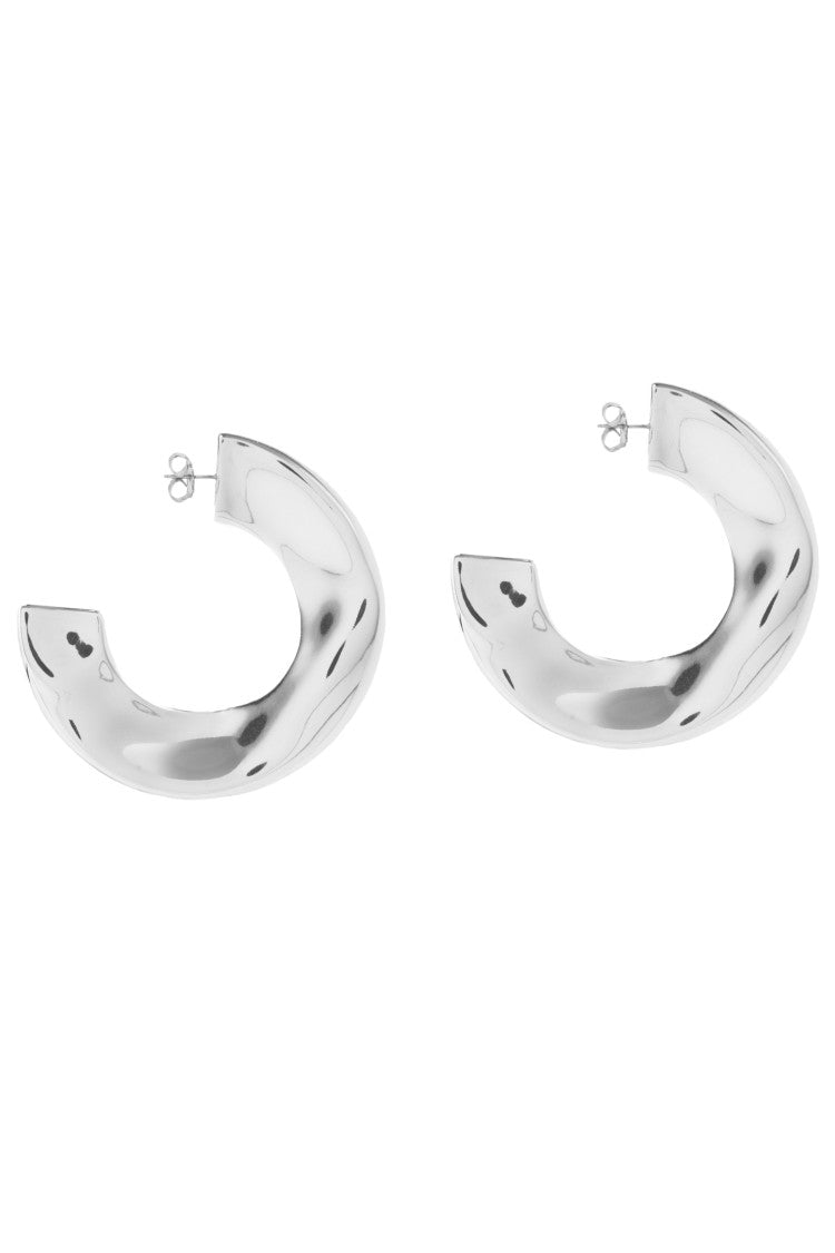 Federica Tosi Gold Mindy Circle 925 Silver Plated Bronze Metal Earrings