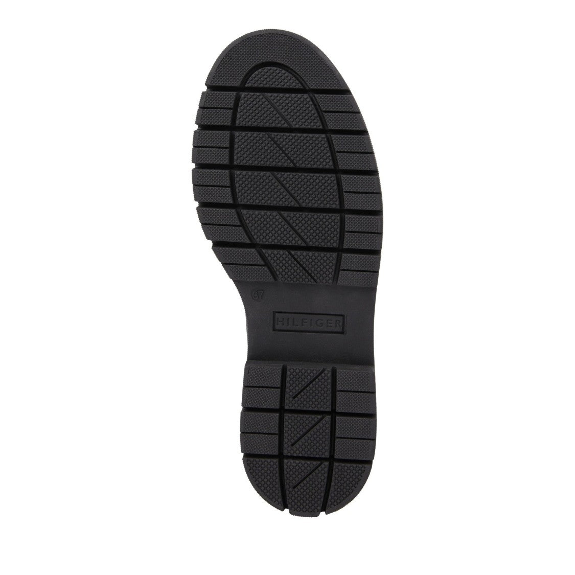 Tommy Hilfiger Black Sporty Padded Collar Leather Boots