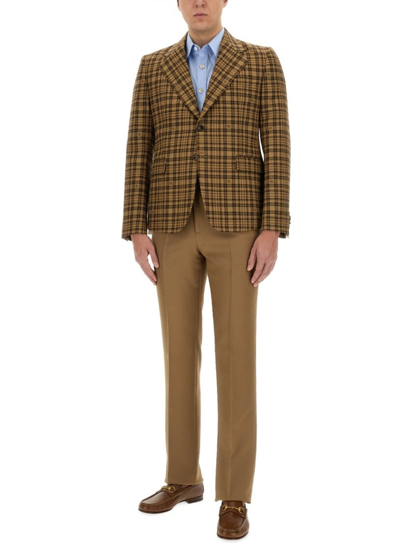 Gucci Tailored Jacket With Double G Monogram