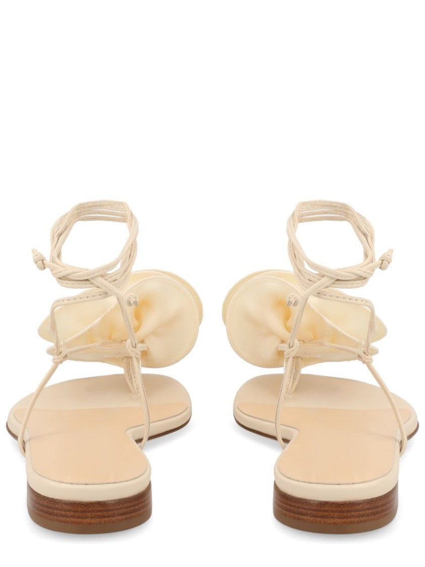 Magda Butrym Ankle Wrap Silk Sandals