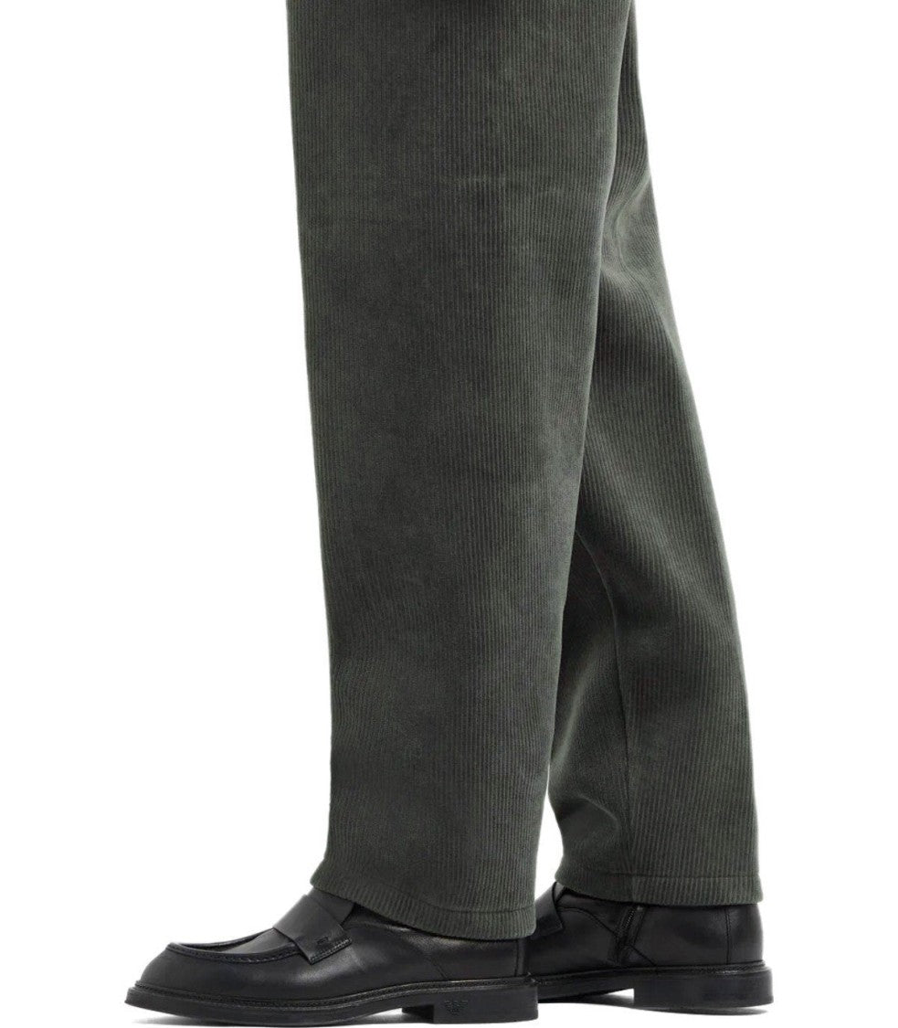 Emporio Armani Green Ribbed Pants