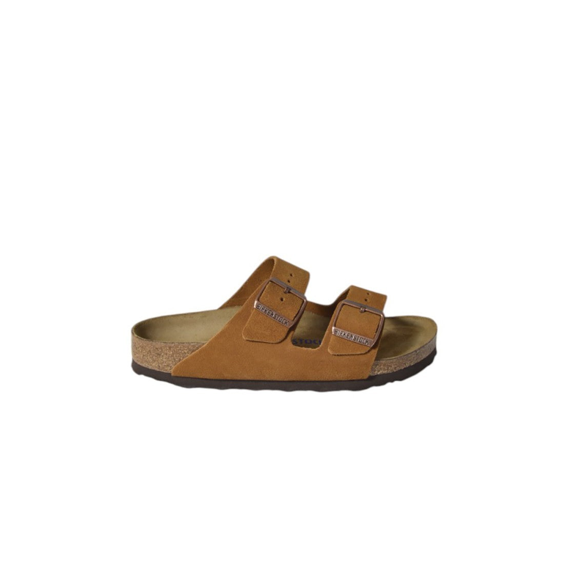 Birkenstock Arizona Mink Suede Sandals In Castoro