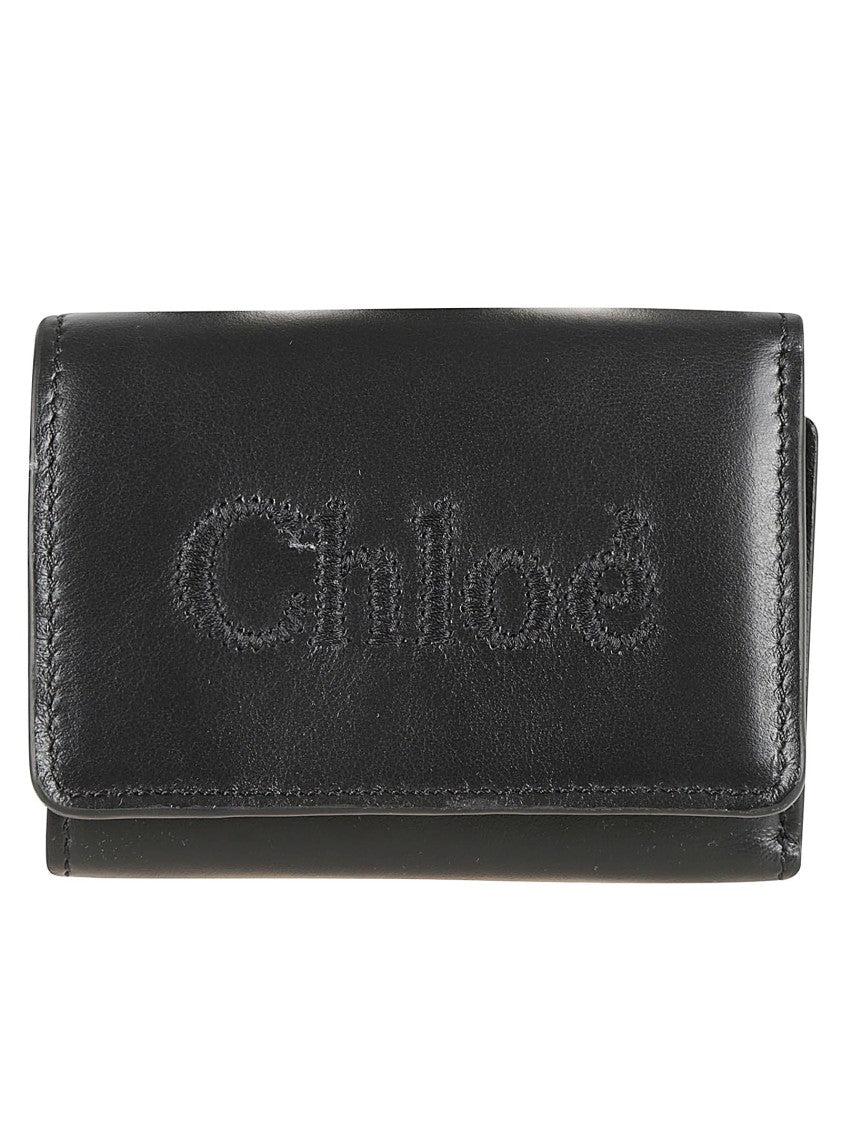 Chloé Compact Black Calf Leather Wallet