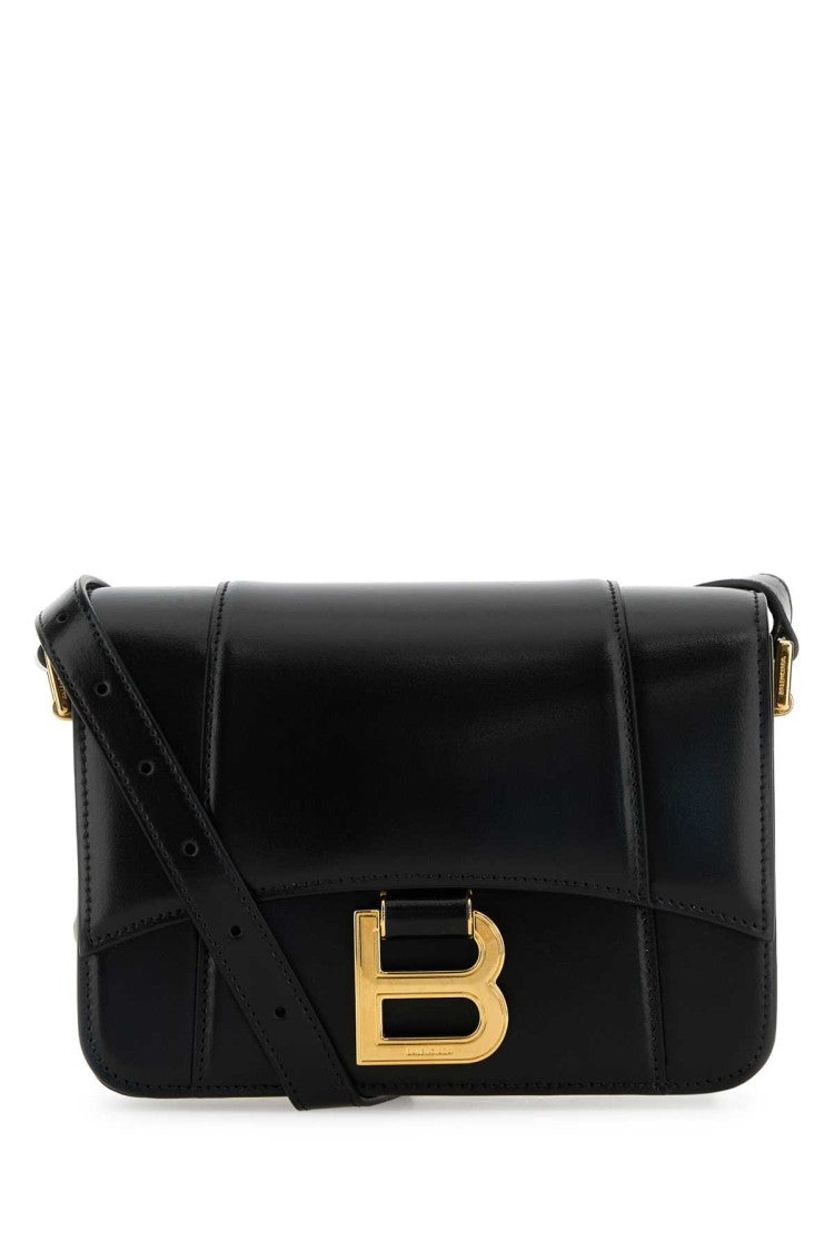 Balenciaga Black Leather Small Hourglass Crossbody Bag