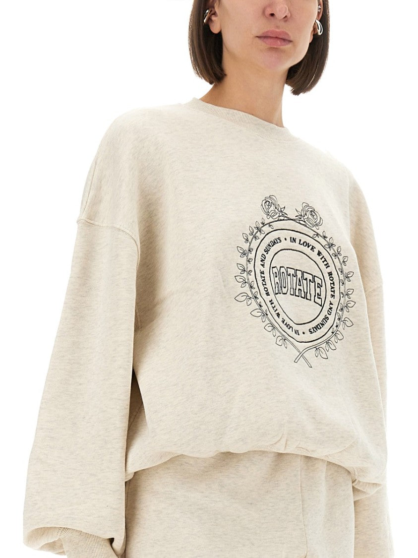 Rotate Birger Christensen Relaxed-Fit Sweatshirt With Graphic Logo