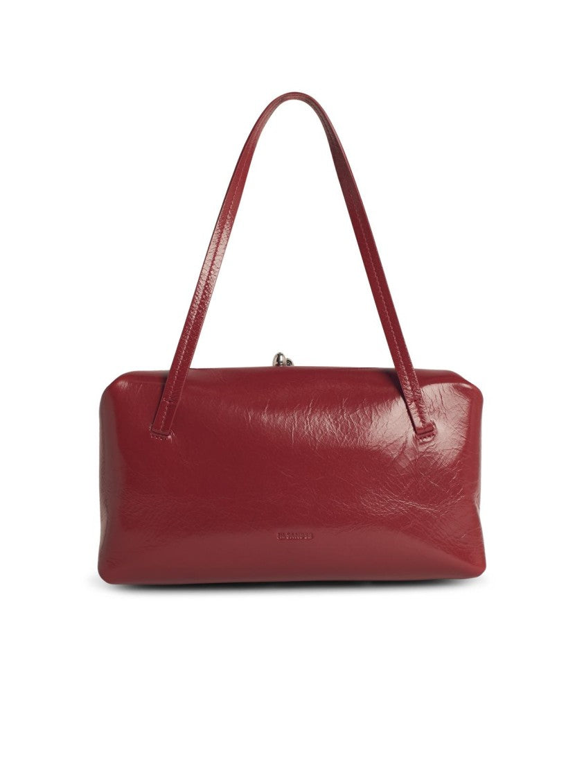 Jil Sander Goji Pillow' Small Burgundy Leather Pillow Bag