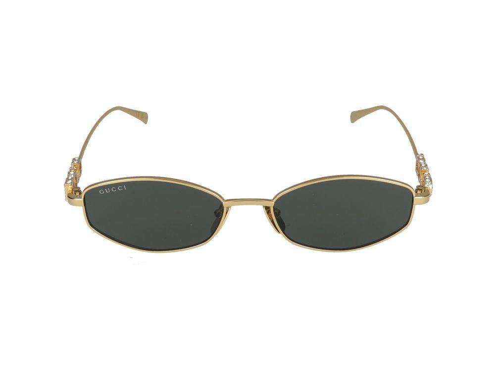 Gucci Gold Distinctive Grey Lenses Metal Sunglasses