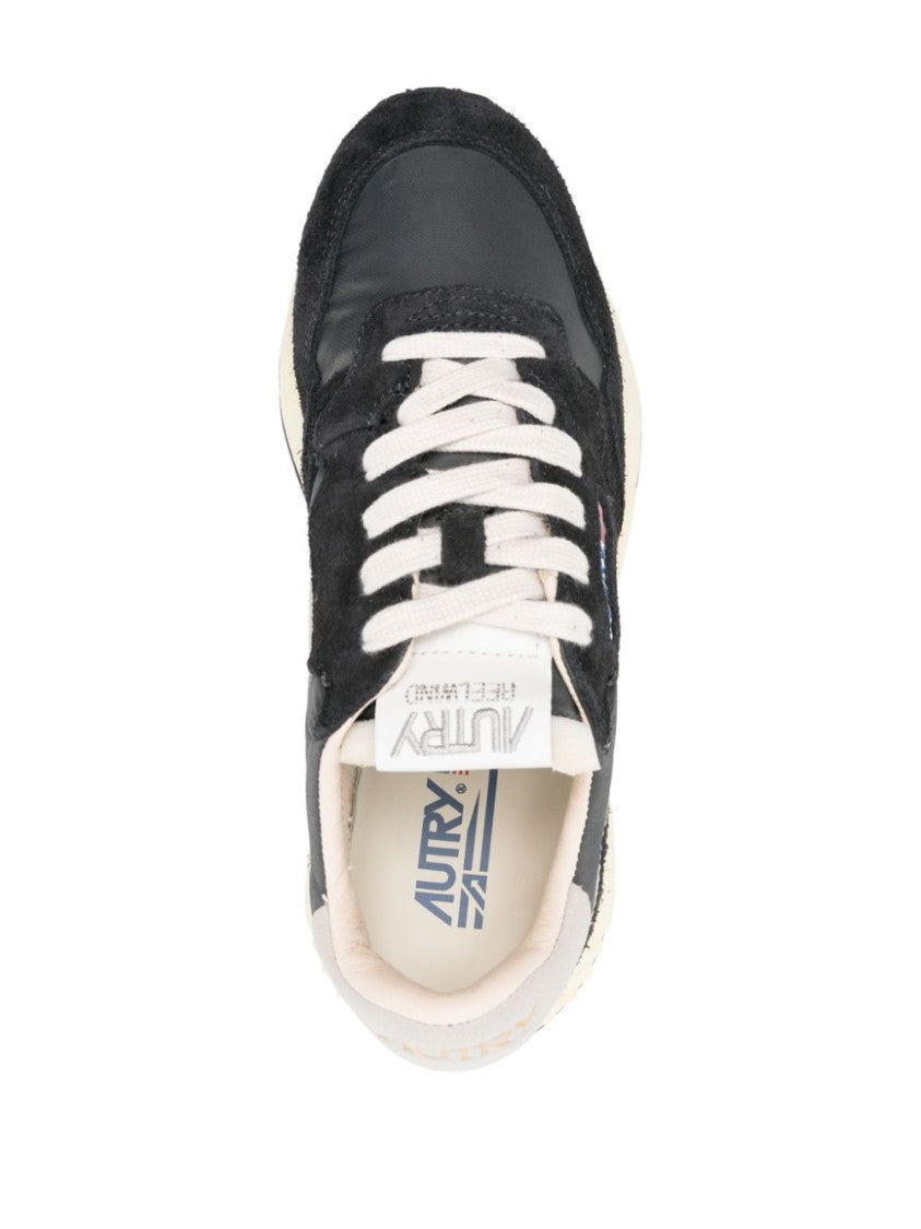 Autry Running-Inspired Black Suede And Nylon Sneakers
