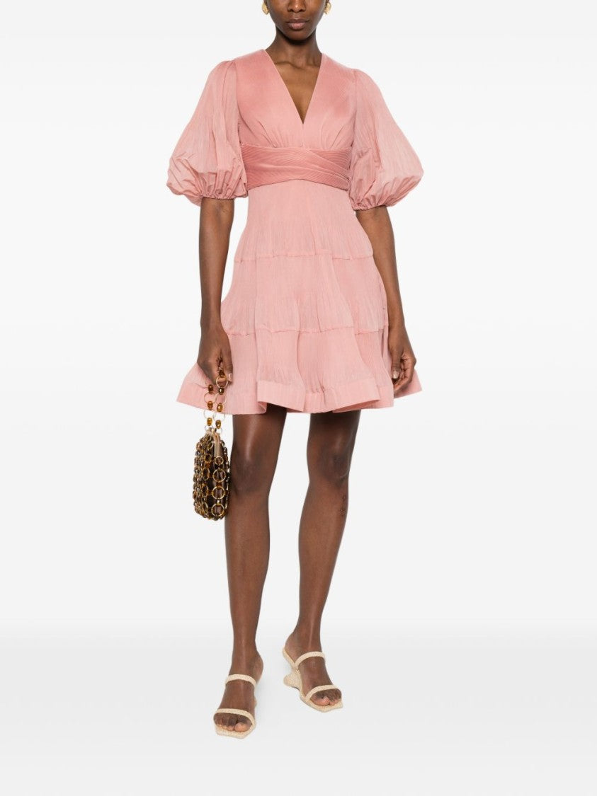 Zimmermann Mini Dress With Deep V-Neck