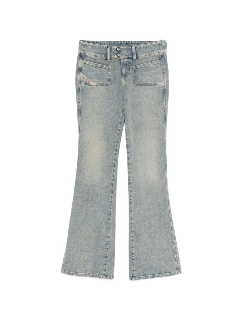 Diesel Light Washed Denim Jeans With Faded Effect