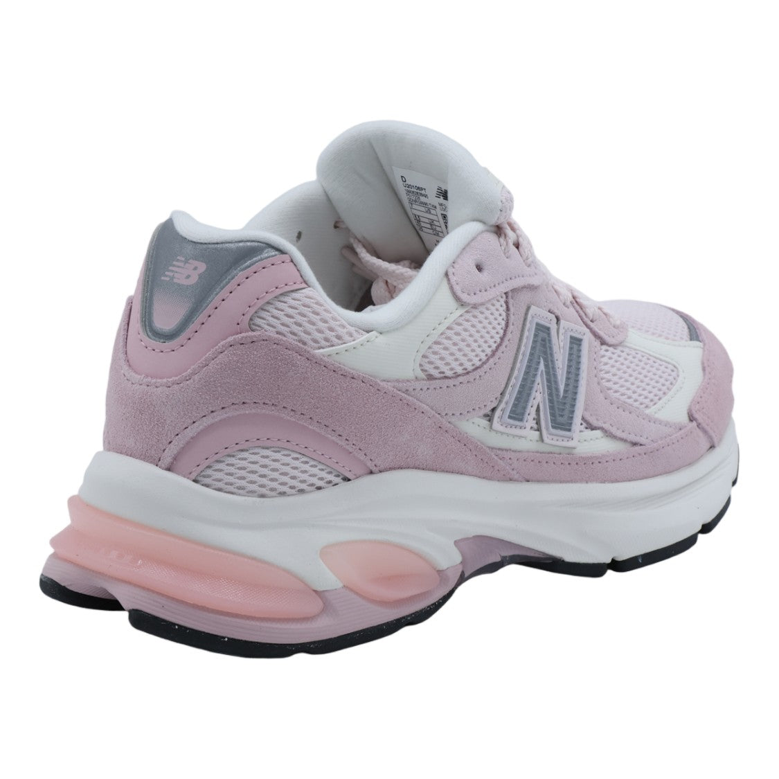 New Balance Pastel Pink White Padded Collar Chunky Sneakers