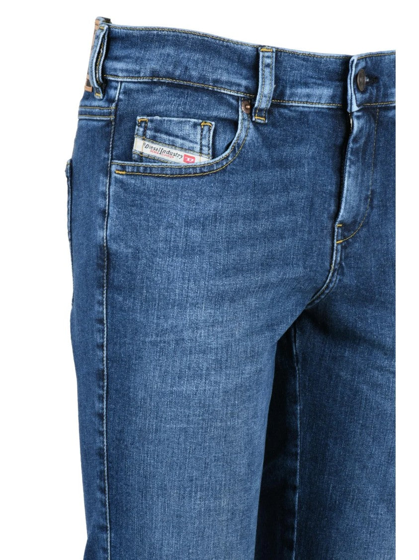 Diesel Blue Cotton-Blend D-Sandy Reiaf Slim Jeans