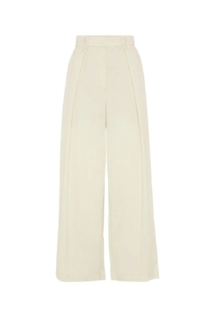 Brunello Cucinelli Wide-Leg Trousers With High Waist