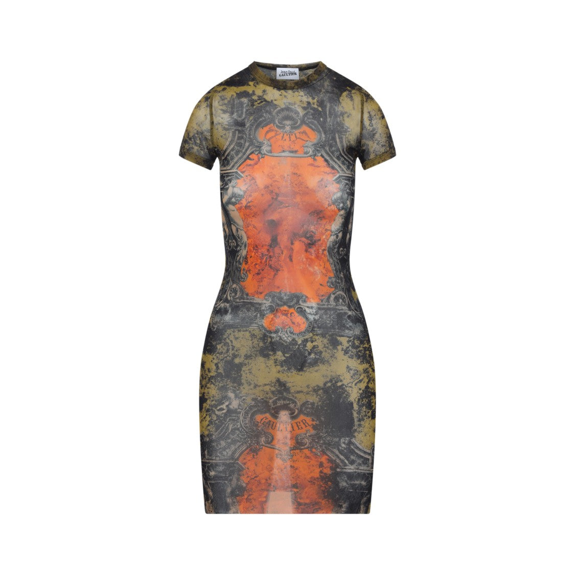 Jean Paul Gaultier Médaillon Black Polyamide Mini Dress