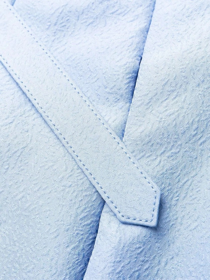 Self-Portrait Blue Taffeta Midi Dress