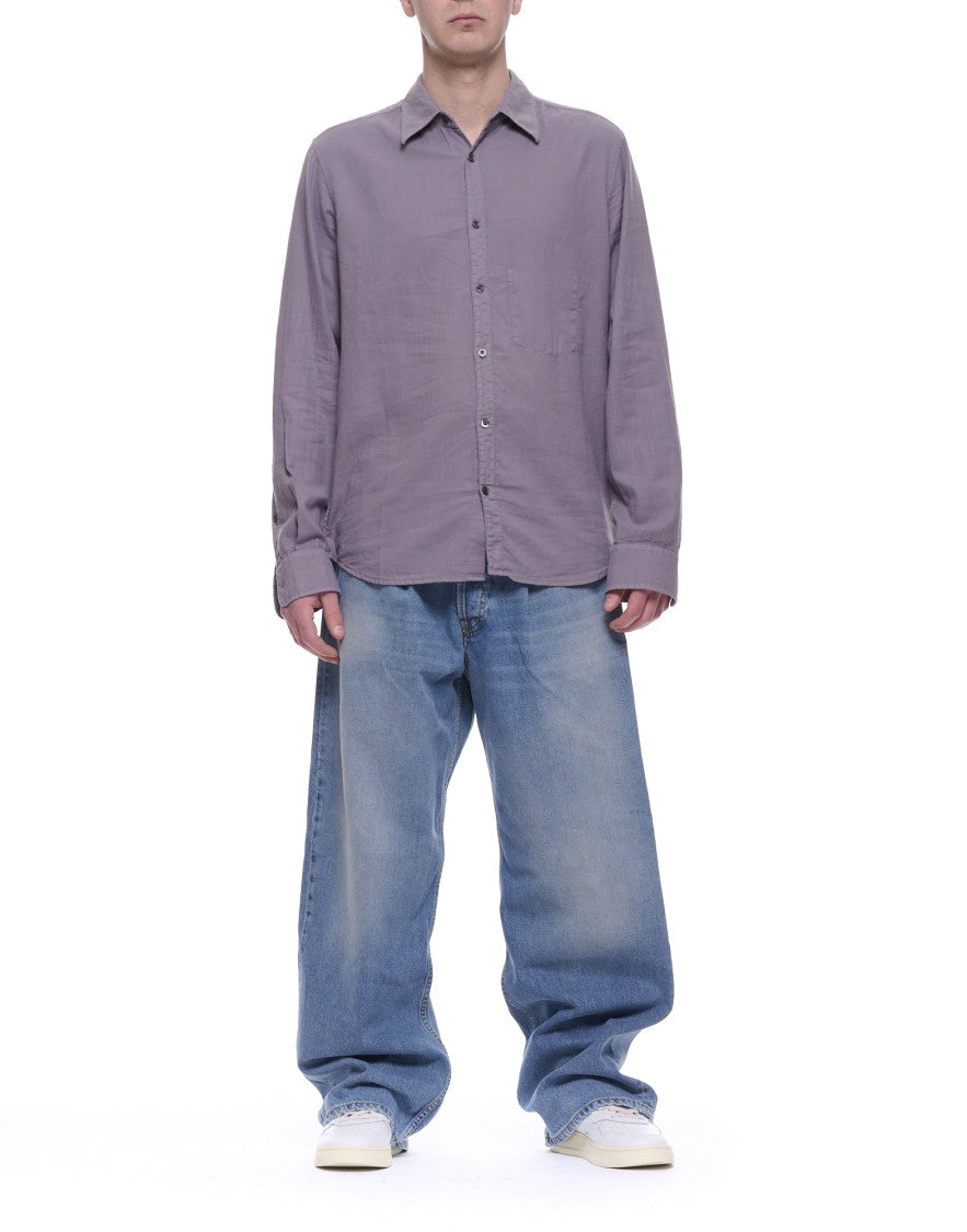 Cellar Door Purple Sid Cotton Casual Relaxed Shirt