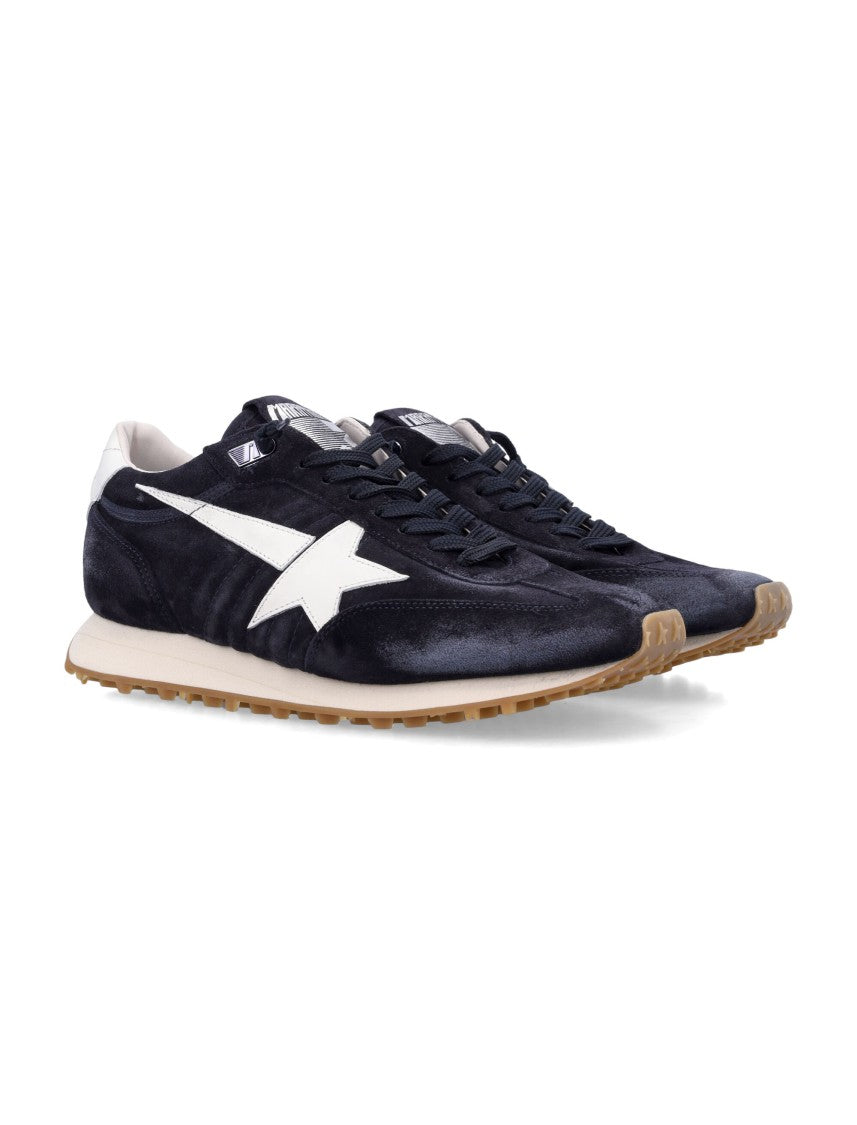 Golden Goose Blue Suede Marathon Sneakers