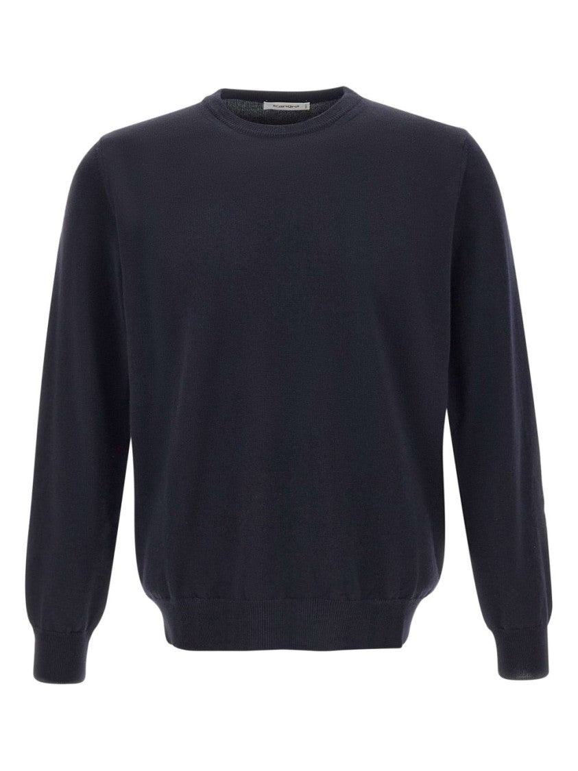 Kangra Classic Fit Wool Blue Sweater