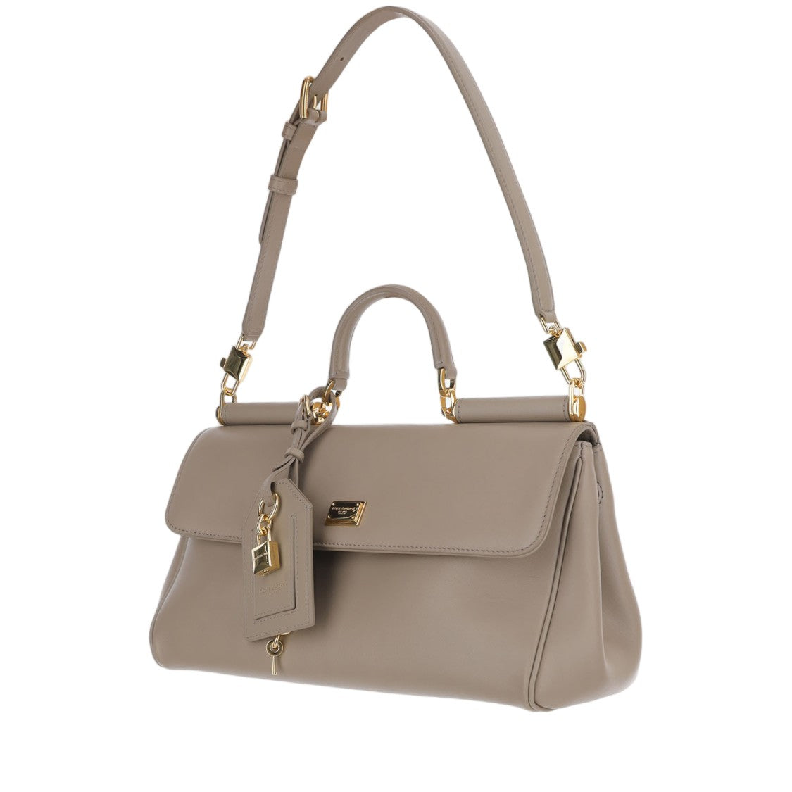 Dolce & Gabbana Structured Medium Handbag In Smooth Calfskin Leather