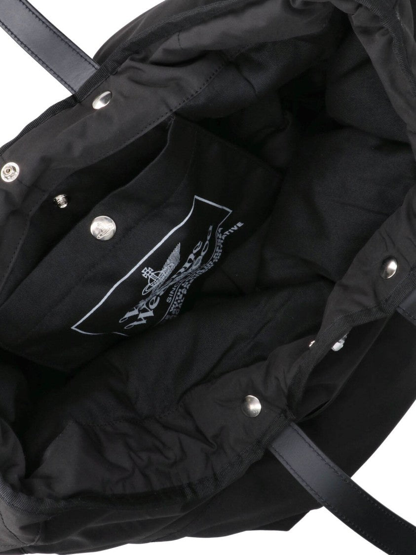 Vivienne Westwood Black Structured Minimalist Shoulder Bag