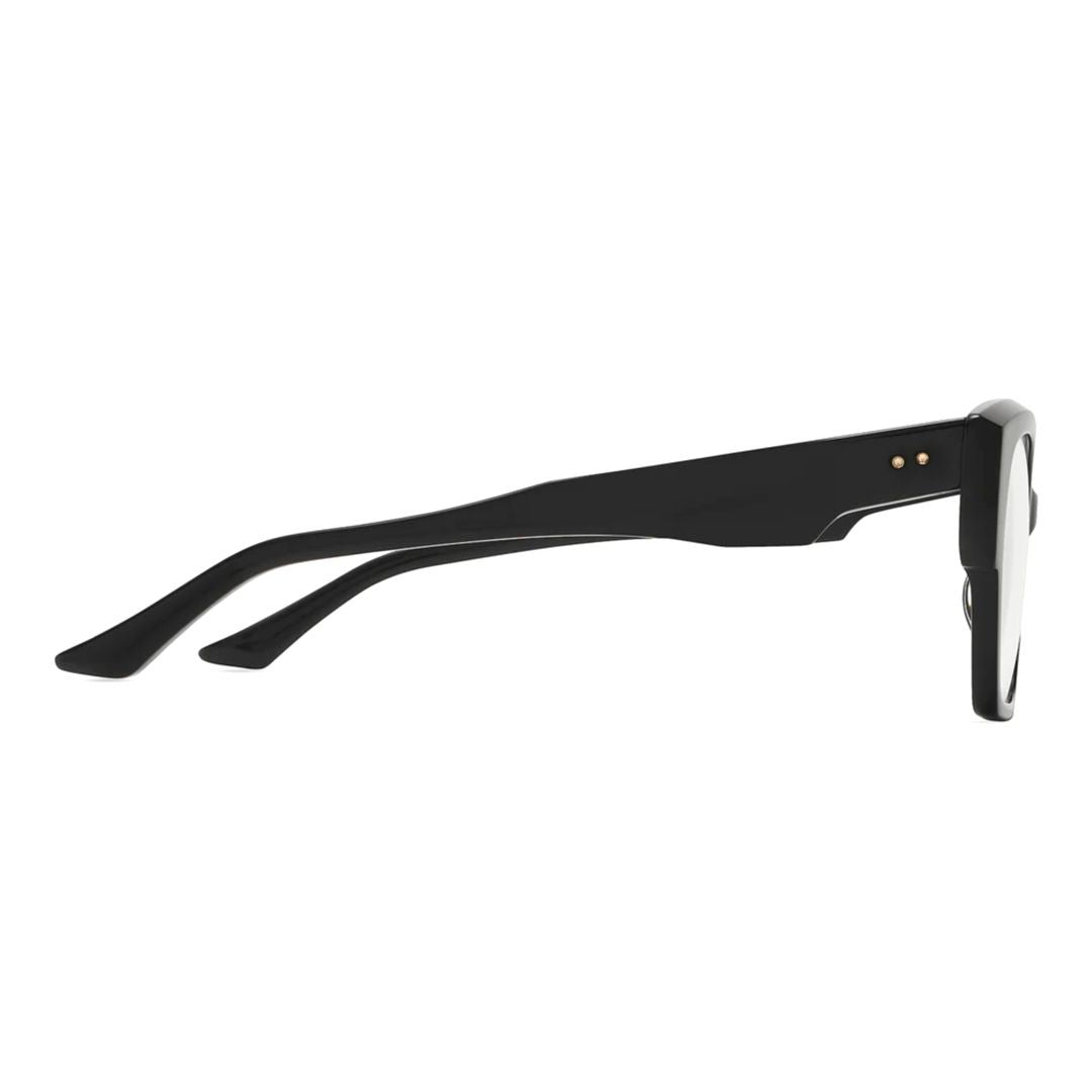 Dita Ideala Oversized Square Frame Eyeglasses With Gold-Tone Rivet Details